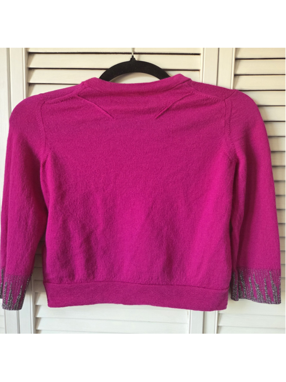 Women's ZADIG & VOLTAIRE Fuchsia & Silver Crew Neck Sweater S - Picture 11 of 13